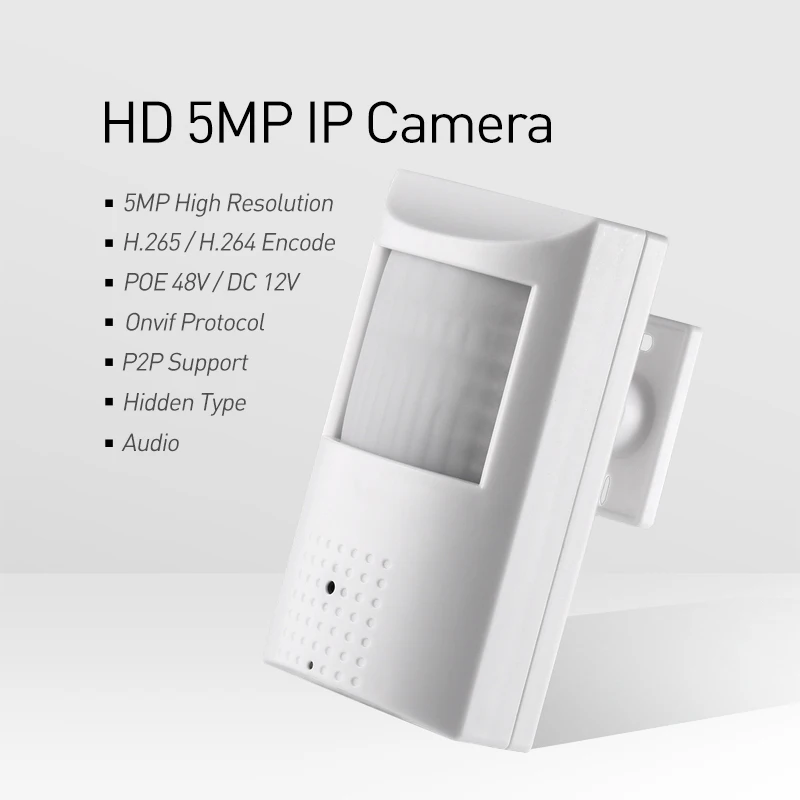 5-мегапиксельная аудиокамера POE 940 нм невидимая HD мини-камера ночного видения с