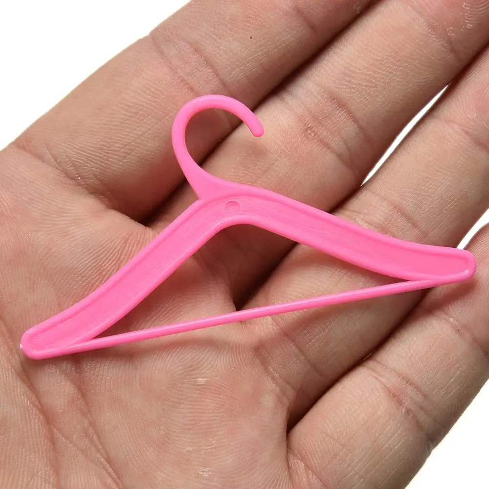 

Dolls Accessories Pink Hangers Clothing Dress Clothes Accessories For Doll Doll Pretend Play Girls' Gift 20 Pcs/1 Lot