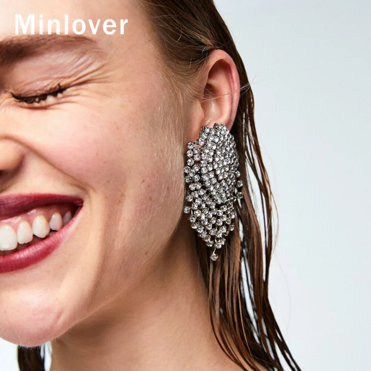 Женские Висячие серьги с кисточками Minlover очаровательные цепочки массивные