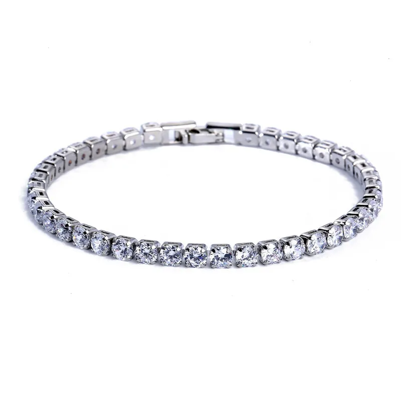 

Cubic Zirconia Tennis Bracelet Iced Out Chain Bracelets For Women Men Gold Silver Color Men Bracelet CZ Chain Homme Jewelry