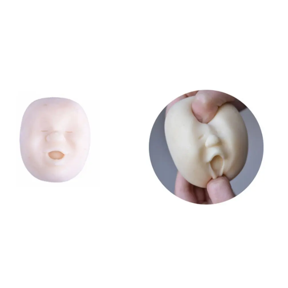 

Anti Stress Toy Creative Funny Human Face Doll Office Decompression Toys Vent Extruded Toy Mood Squeeze Relief Toy