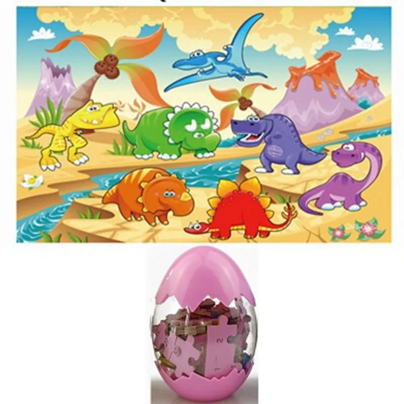 60 шт. деревянные игрушки-пазлы в виде Яйца динозавра-сюрприза для детей 3-6 лет