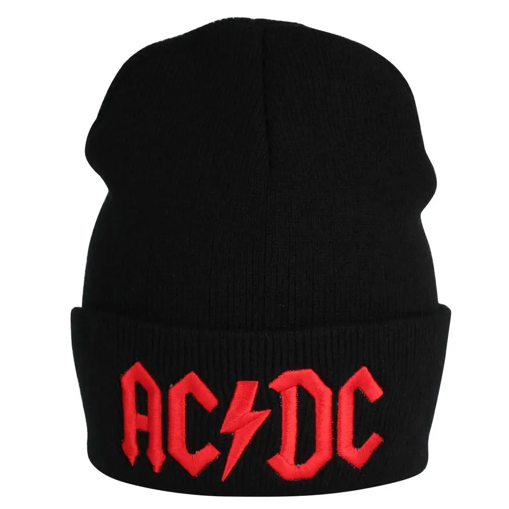 ACDC зимняя шапка с манжетами и буквенным принтом вязаные женские шапки-бини