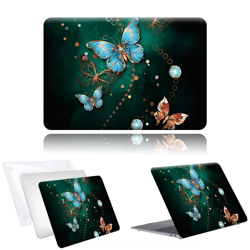 

Для Apple Macbook 12/Pro 13 A2251 A2289/Pro 13 A2338 металлическая бабочка новый ПВХ чехол для ноутбука Фонд Air 13 A2337/Pro 15 16/Macbook Air 11