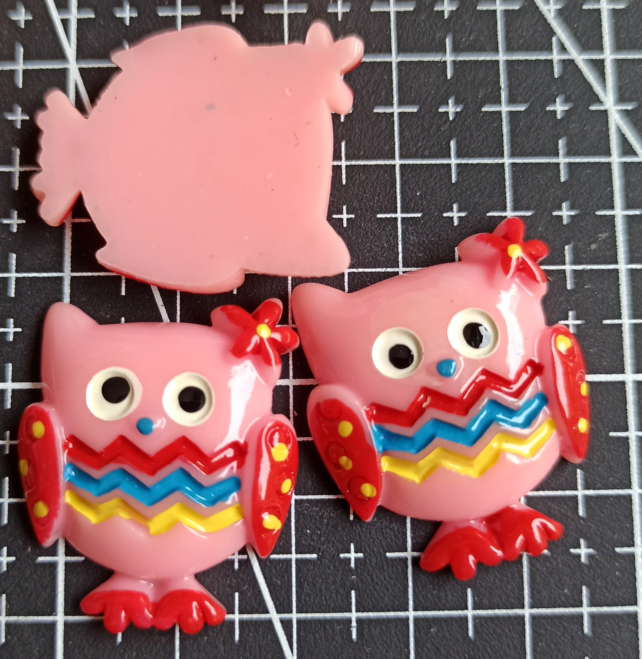 1 шт./лот черный розовый цвет цветок сова 28 мм украшение для скрапбукинга сделай