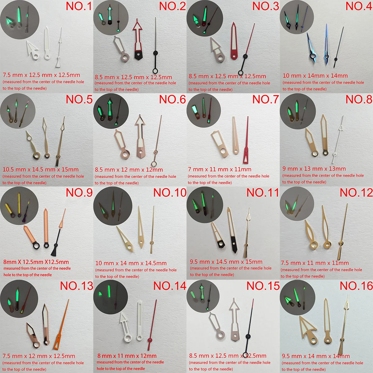 Аксессуары для часов ручные часы указатель NH35 Золотая указка зеленый синий супер