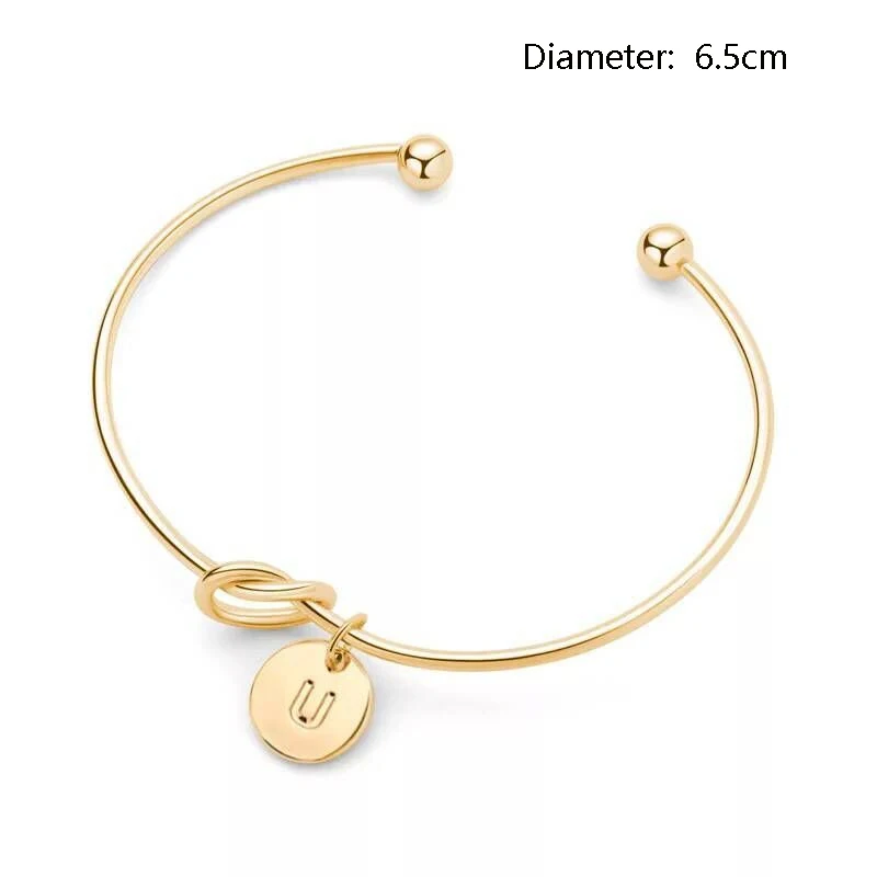 

Wedding Gifts for Guests Initial Letter Bracelets Rose Gold/Silver Bow-knot Charm Bracelet Bridesmaid Gifts Party Favor Mariage
