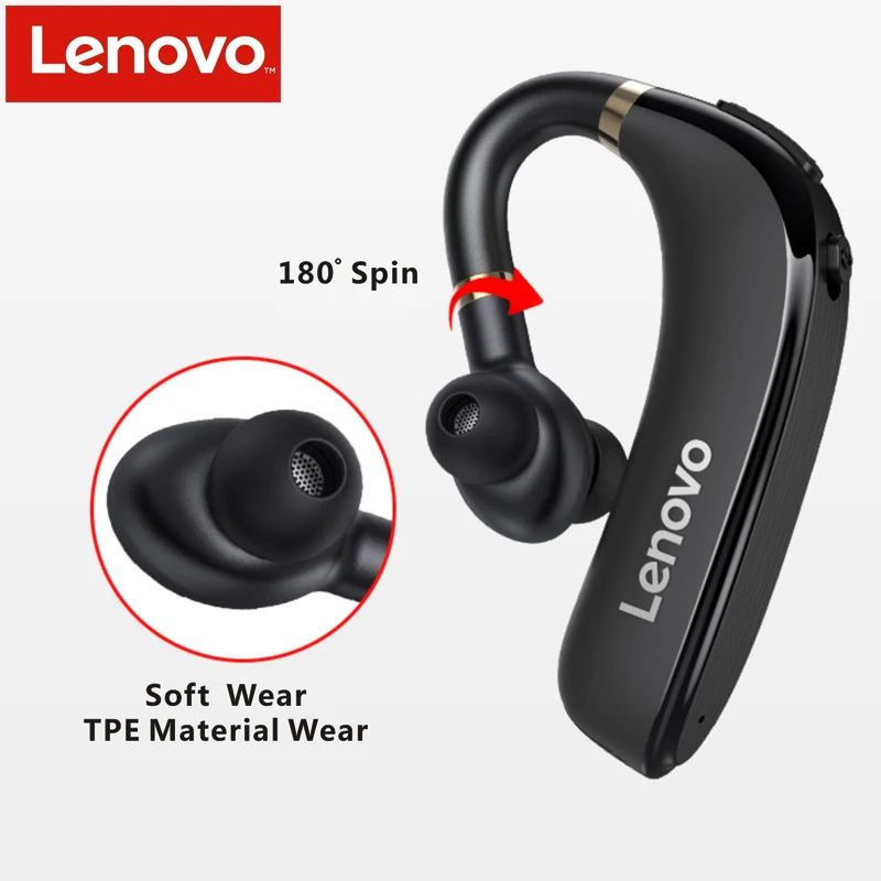 Lenovo HX106 Bluetooth наушники ушной крючок беспроводной 5 0 вкладыши с микрофоном 300 мАч