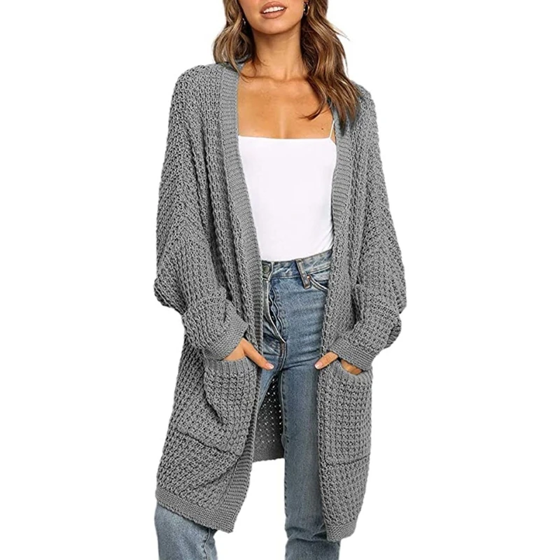 Женский длинный кардиган с рукавами летучая мышь| |