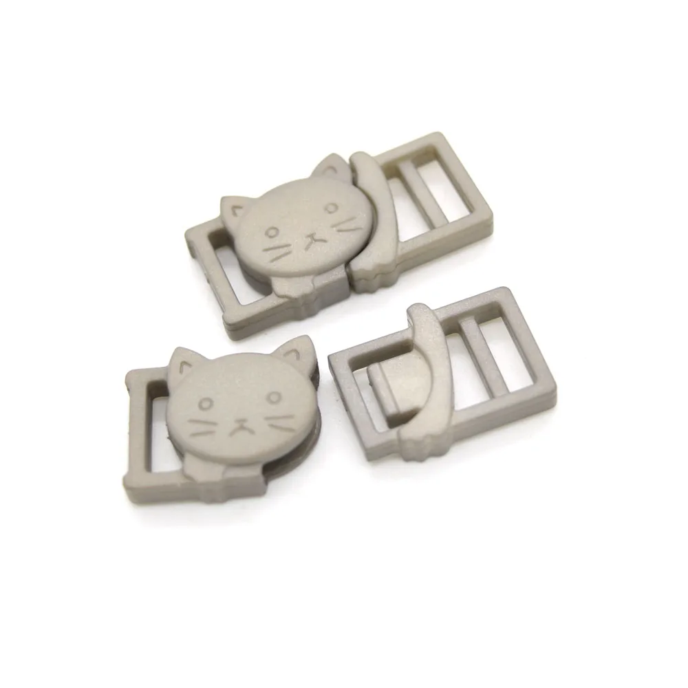 

13pcs 3/8" Cat-Head Plastic Safety Breakaway Side Release Buckles For Bra Cat Collar Paracord Webbing Garment Accessories