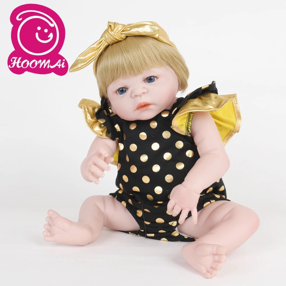 22 дюйма реалистичные куклы Bebe Reborn модные на все тело 55 см силиконовая черная кожа