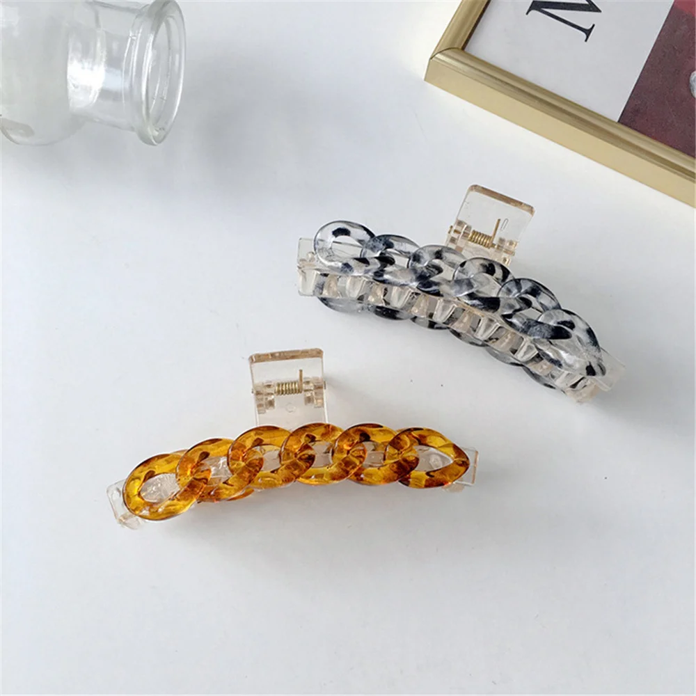 

New Colorful Acrylic Hair Claw Hair Clamps Crab Claw Clip for Women Tough Headwear Hair Clamps Clip Makeup Hair Accessories