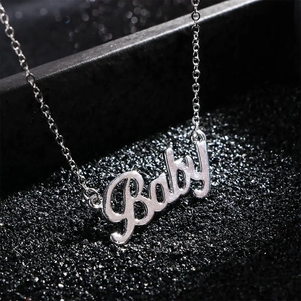 1 шт. милое ожерелье для девочки подвеска с золотым именем и буквой Ювелирное