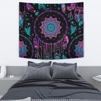 pink purple dream catcher wall tapestry 3d printed tapestrying rectangular home decor wall hanging