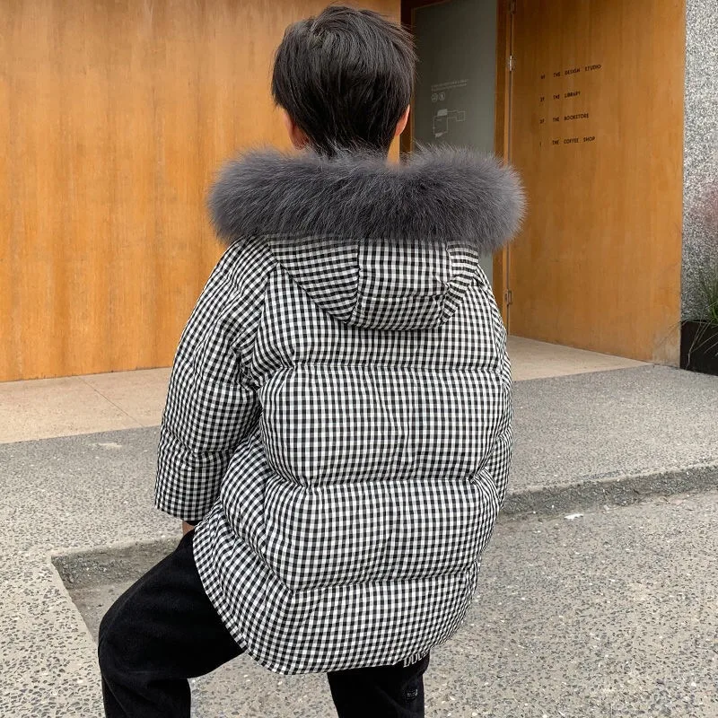 

2020 New Boys Cotton Winter Clothes Baby Thick Coat Plus Velvet Jacket for Boy Hooded Outwear Parker 3-14 Years Old