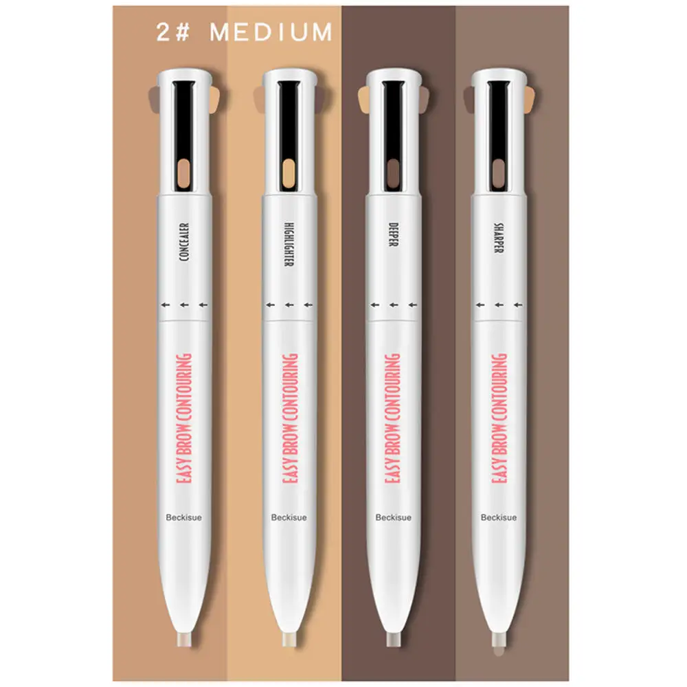 

Brow Contour 4-In-1 Defining Highlighting Brow Pencil Eyeliner Eyebrow Enhance Waterproof 4 Fork Tip Eyebrow Tattoo Pencil