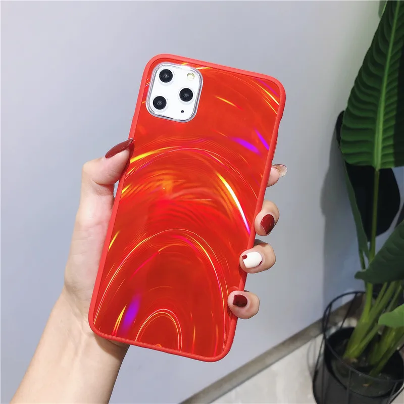 13 3D Алмазная Призма Голографический лазерный чехол для iPhone 6 6s 7 8 Plus Xs Max XR X 11 11Pro Max глянцевый Кристальный чехол с мягкими краями Funda - Цвет: 13