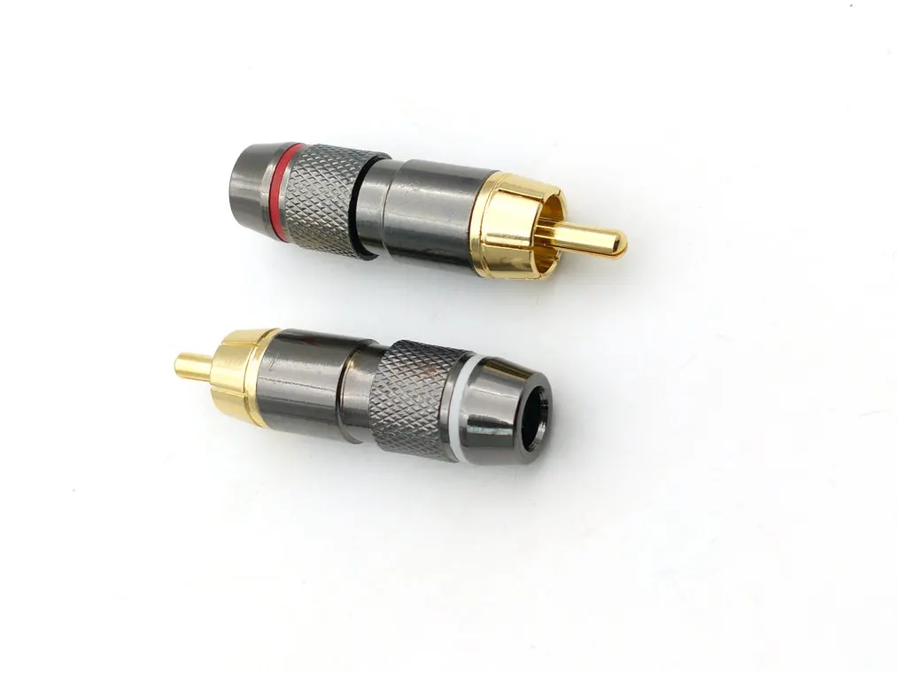 2PCS Copper RCA Plug Gold Plated Audio Video Adapter | Обустройство дома