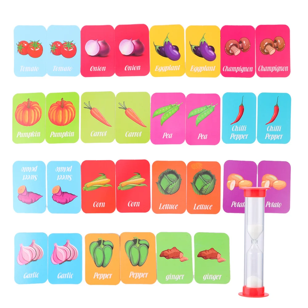 

Children Recognition Cards Set Vegetable Theme Memory Matching Game Early Educational Toys