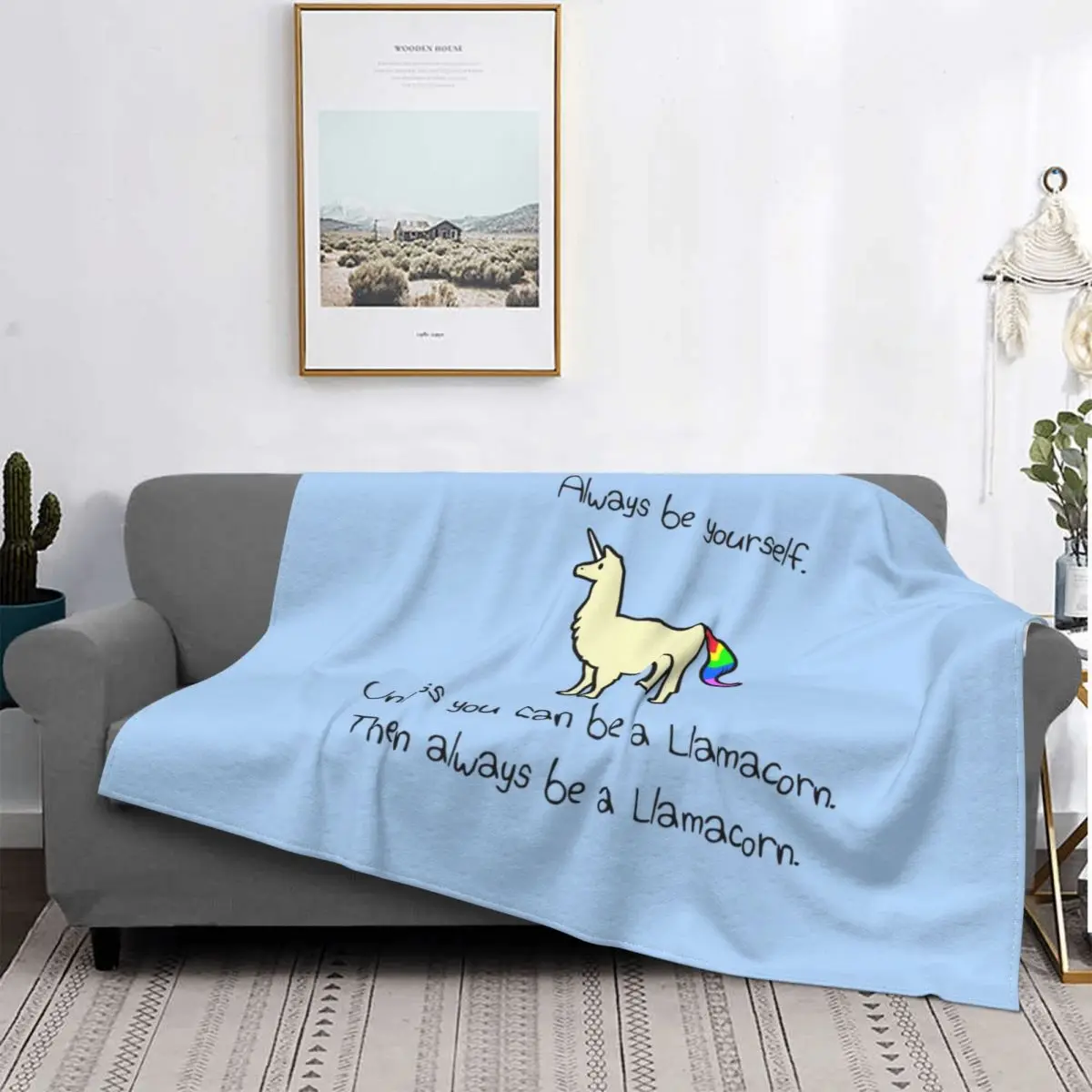 

Always Be Yourself Unless You Can Be A Llamacorn Alpaca Blanket Fleece Winter Soft Throw Blankets for Bed Outdoor Bedding Throws