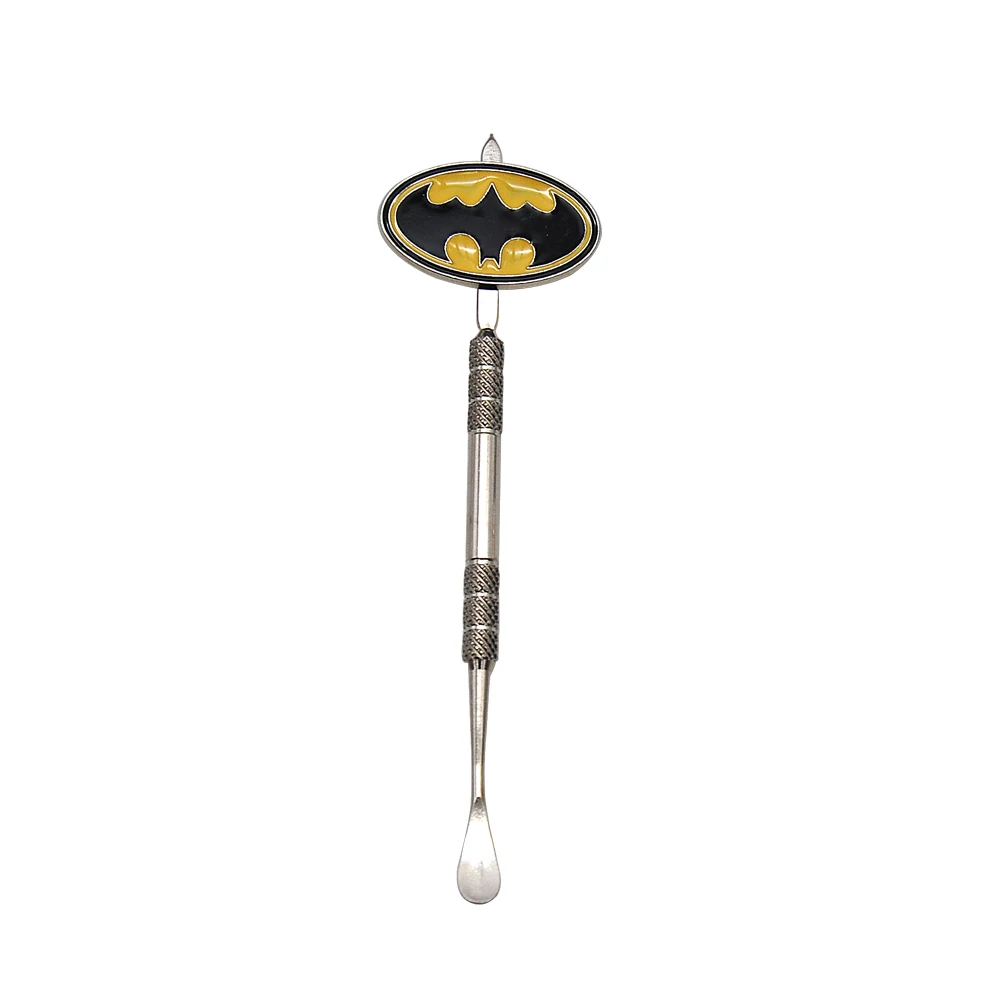 bat-Silver HORNET нержавеющая сталь карбюратор крышка Dabber воск масло папа инструмент 4,7 дюймов ручка масло воск каверс инструмент концентраты курительная вода труба - Цвет: bat-Silver