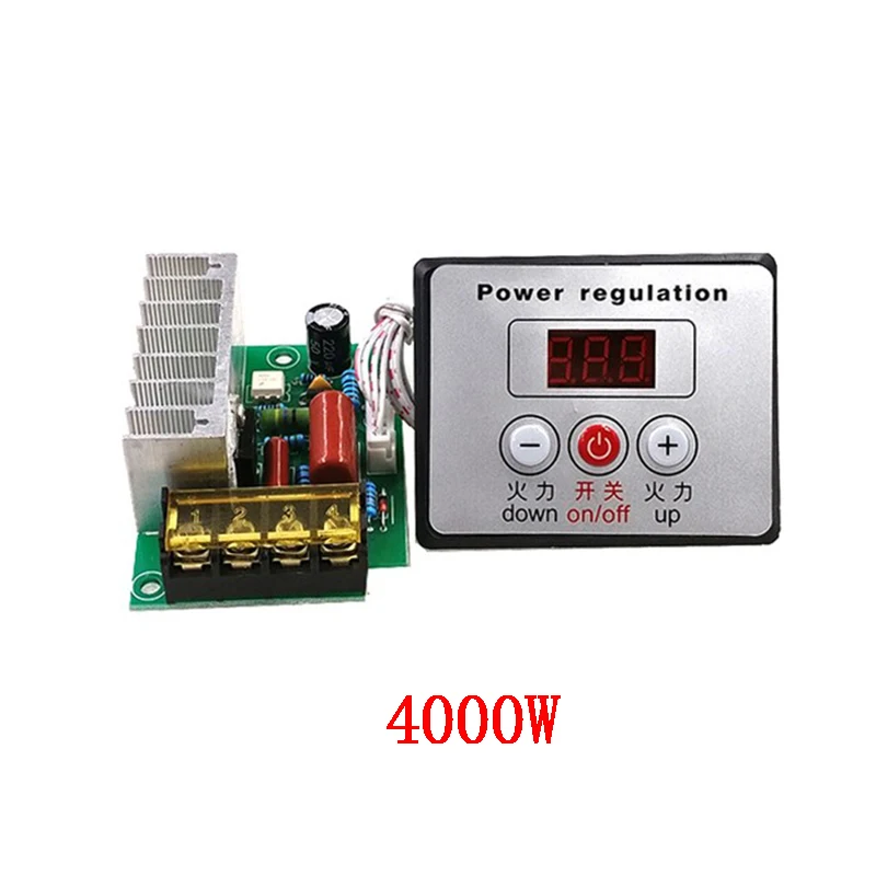 

AC 220V 4000W Digital Control SCR Electronic Voltage Regulator Speed Control Dimmer Thermostat + Digital Meters Dimmers