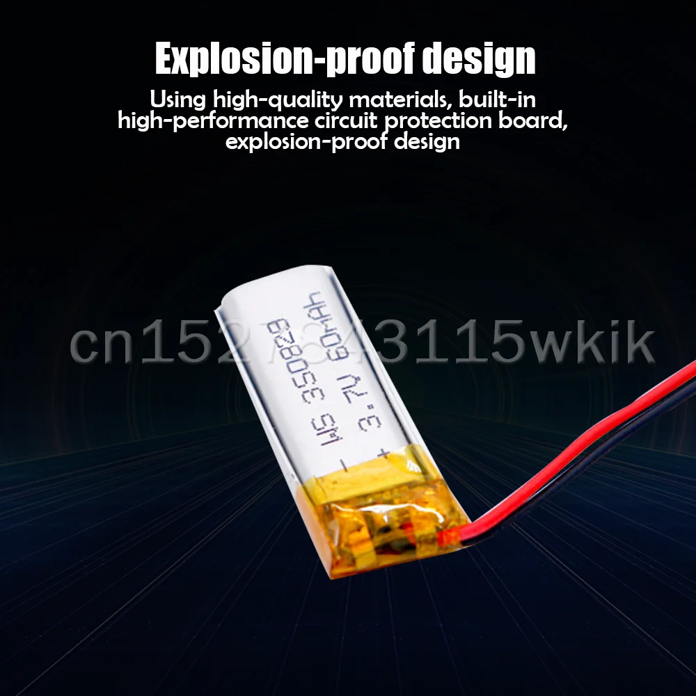 3.7v 60mAh 350829 Lithium Polymer Li-Po li ion Rechargeable Battery For GPS Camera Power Bank Tablet Electric Toys PAD DVD | Электроника