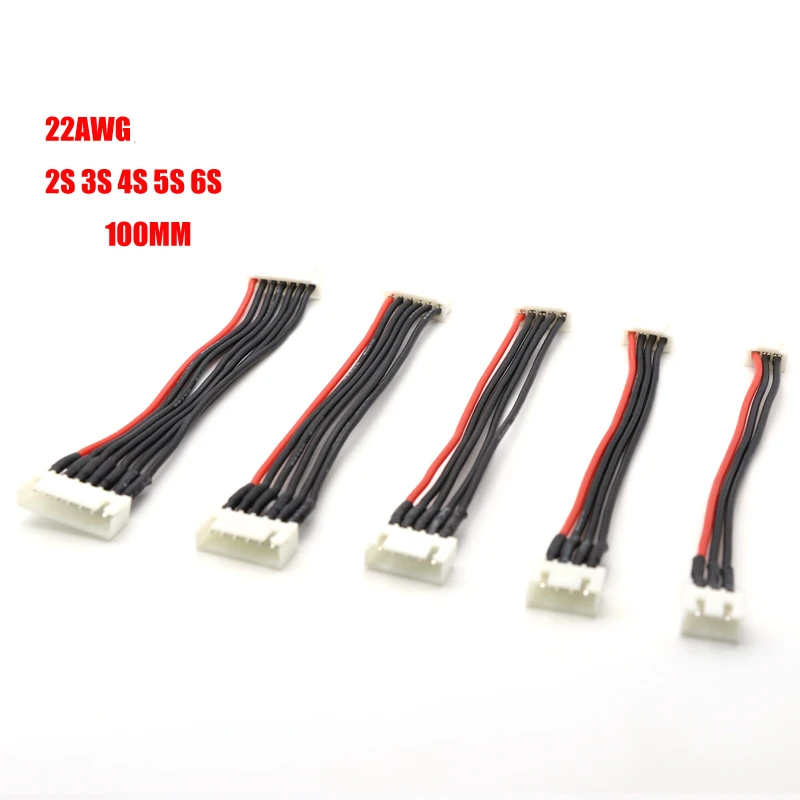 5 шт. 100 мм RC LIPO Battery 2S 3S 4S 5S 6S 22AWG кабель-удлинитель баланса зарядного устройства для