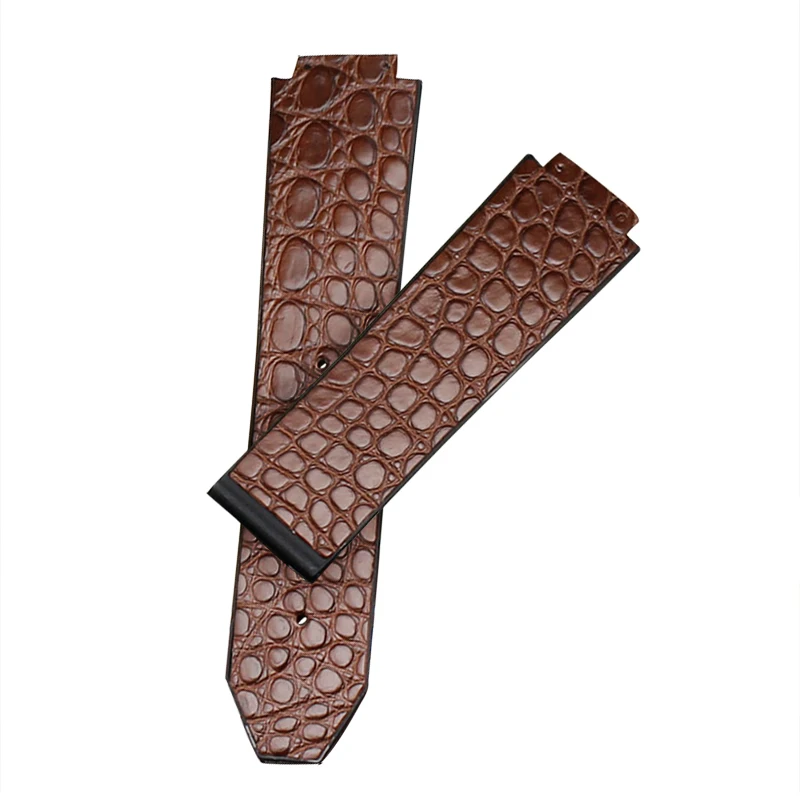 Аксессуары для часов ручной работы из натуральной кожи аллигатора ремешок bigbang 25