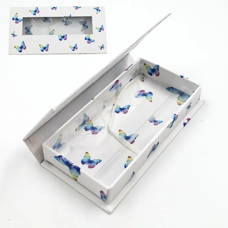 

Wholesale Eyelash Packaging Box Lash Boxes Package Custom Rectangle Butterfly Book Style Holder Cosmetic Storag Case Vendors