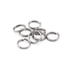 100 шт.лот 5 6 7 8 10 12 мм двойные кольца из нержавеющей стали для DIY брелоки сплит-кольца соединители для изготовления ювелирных изделий