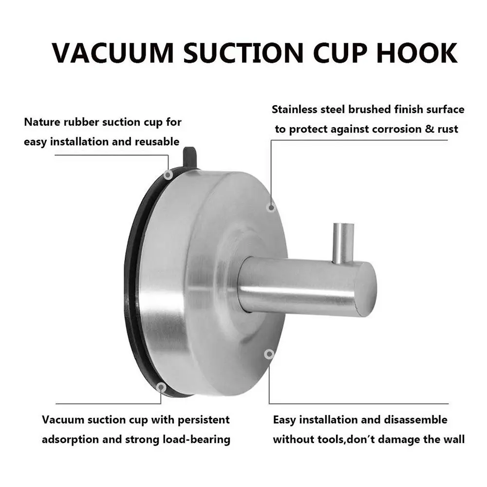 2 шт. Вакуумная присоска душ с присоской настенный крюк для полотенца Вешалка