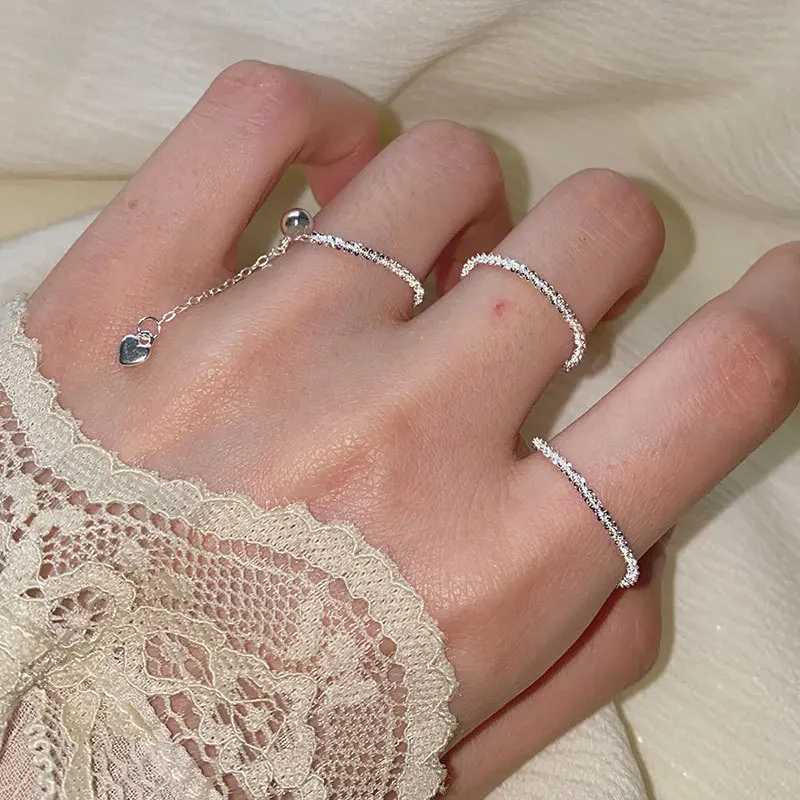 

Love Tail Pull-out Gypsophila 100% 925 Sterling Silver Rings For Women Creative Fine Jewelry Adjustable Ring Female Gift