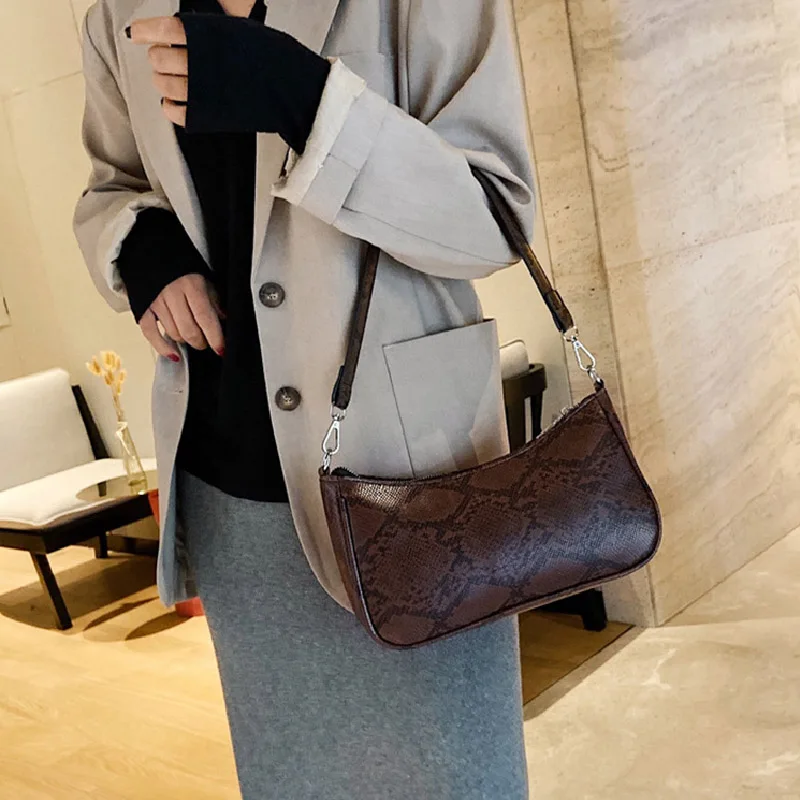 Модные роскошные сумки женские дизайнерские под змеиную кожу через плечо тоут