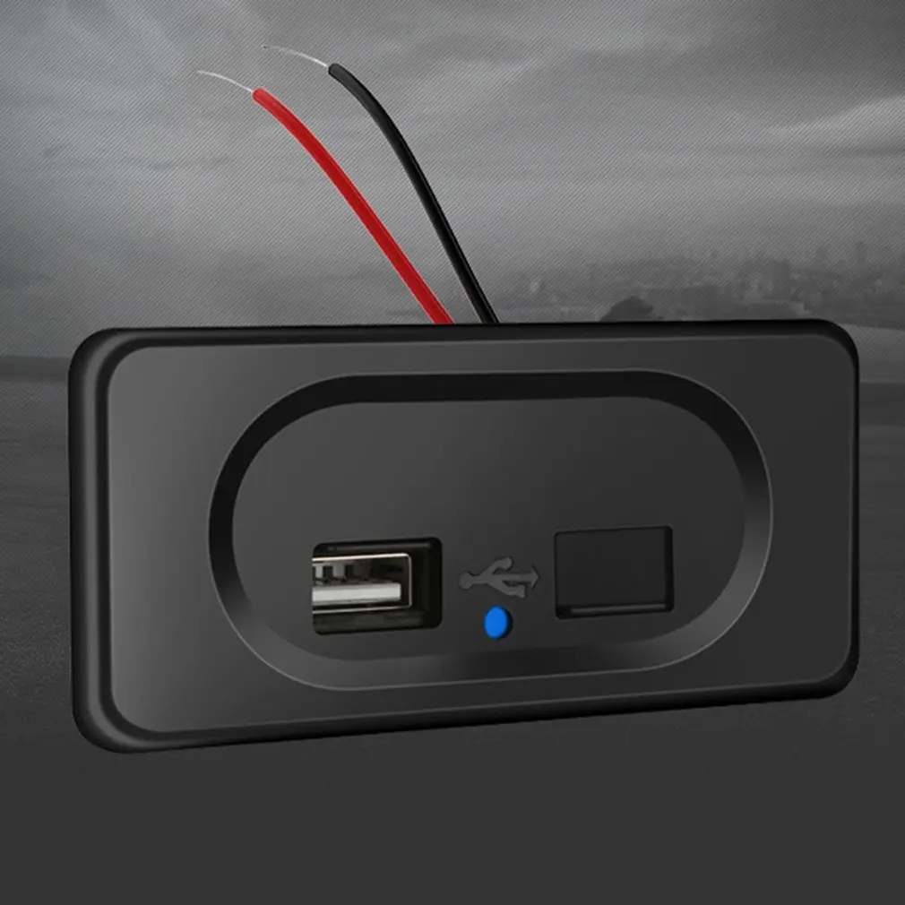 Розетка зарядная с двумя USB портами 4 8 А 3 1 12 В|USB-адаптеры| |