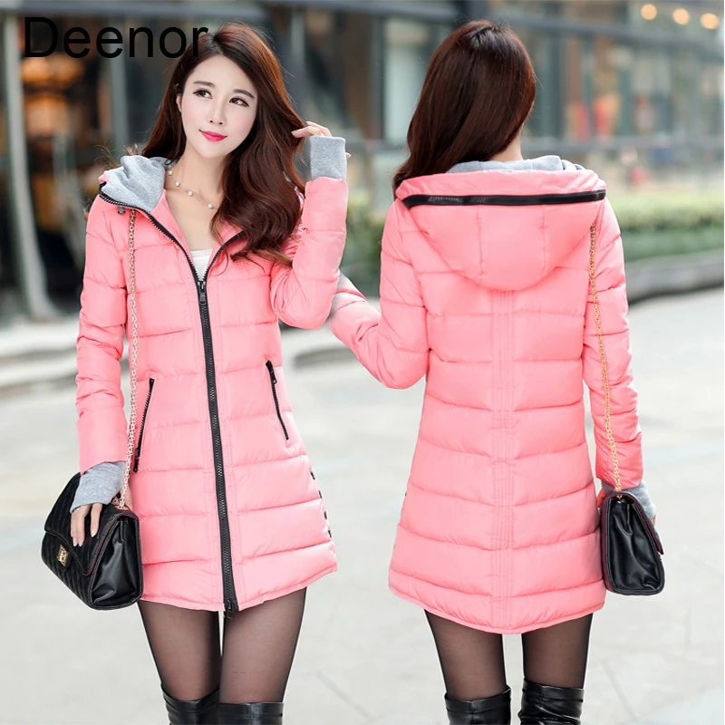 Deenor Women Parka Winter Long Jacket Pultra Light Coat Winter Hooded Oversize Winter Autumn Warm Puffer Jacket Coat Lady Jacket