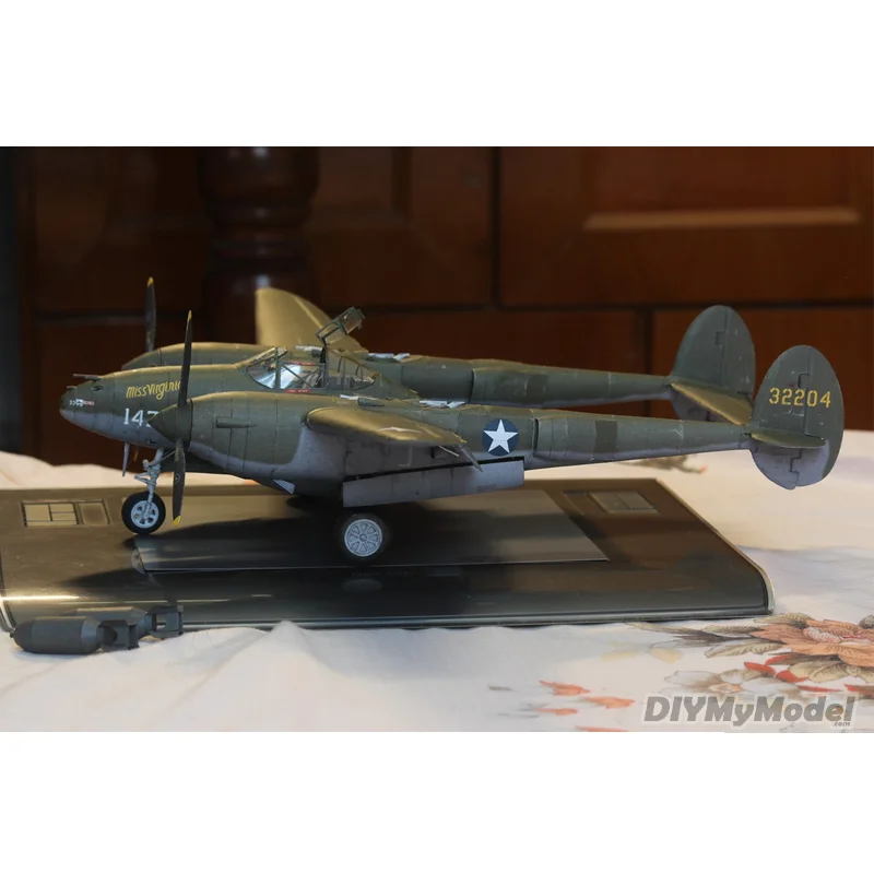 Modelo de papel de tarjeta para adulto, P-38G estadounidense, caza rel&aacute;mpago, papercraft, escala 1:33, avi&oacute;n militar, trabajo Manual, nuevo de 2020-2