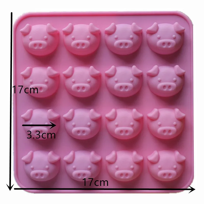 

Силиконовые формы для шоколада "Милая свинья", 6/16 полостей