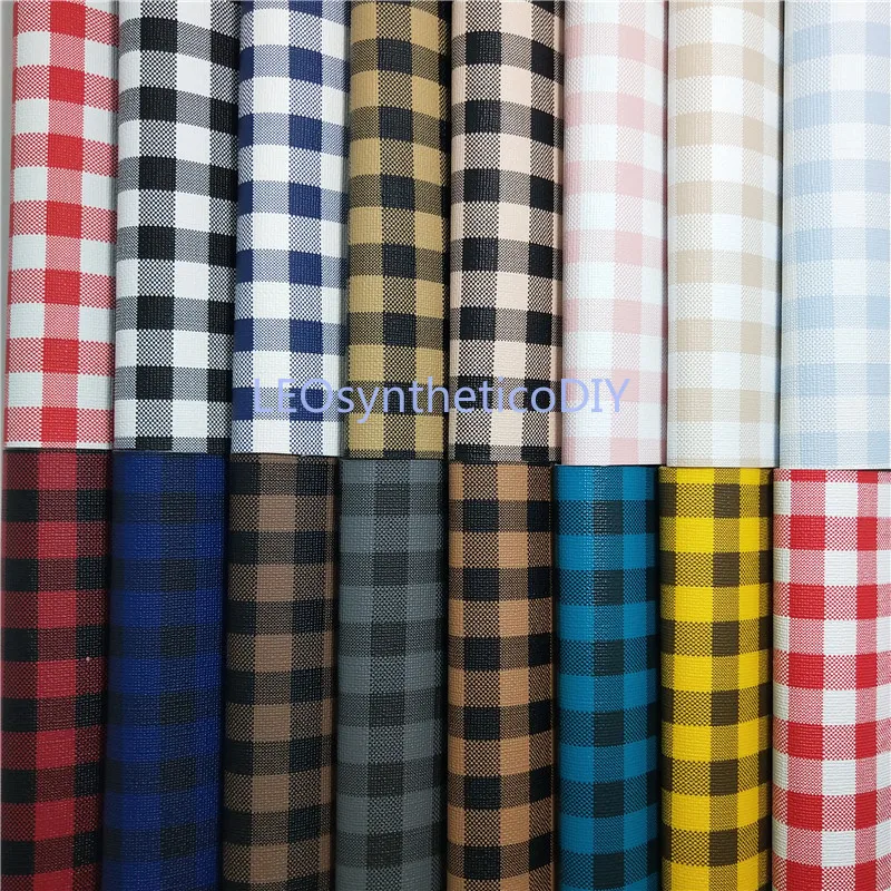 1PCS A4 SIZE Faux Leather Fabric Printed Tartan PU Sewing GM3024B | Дом и сад