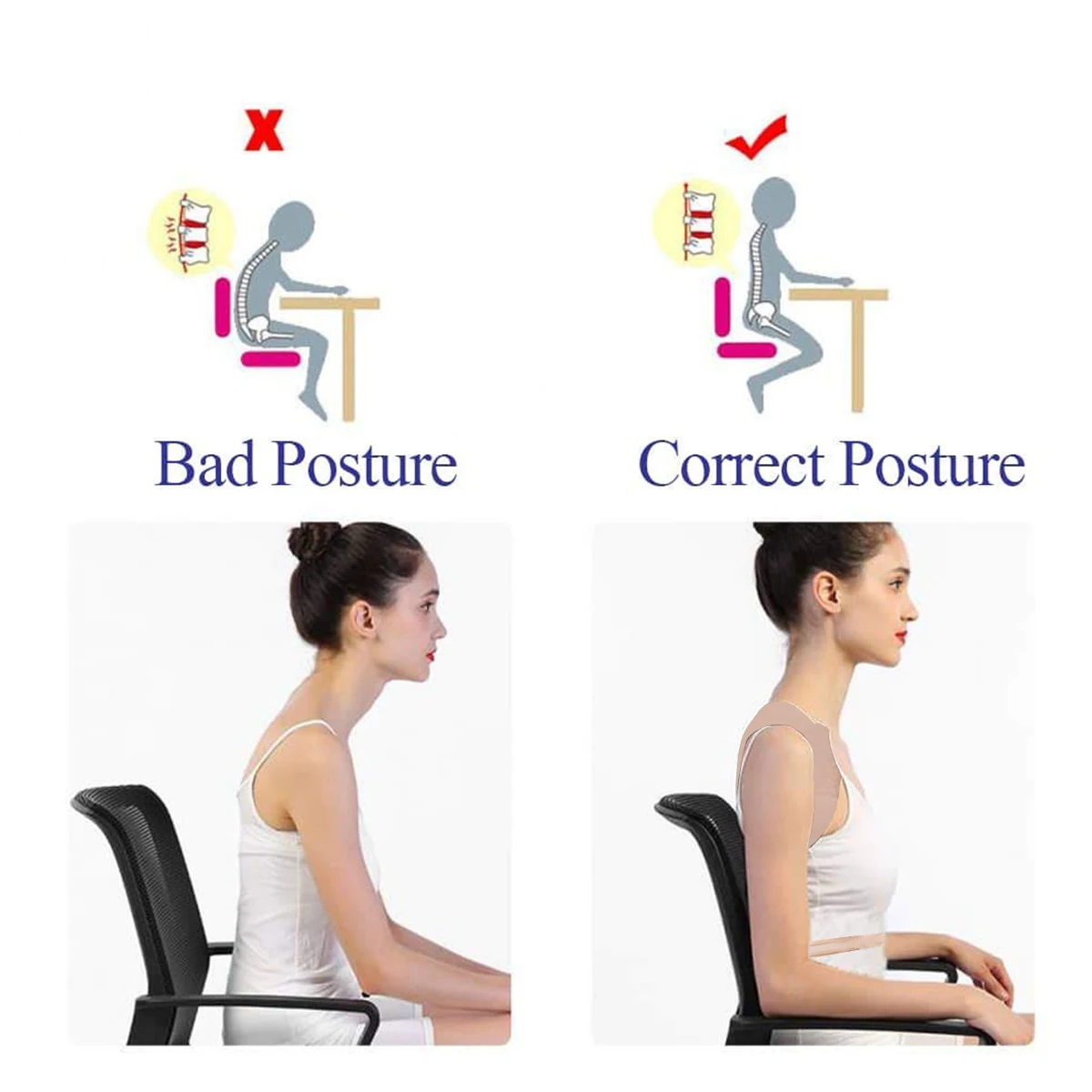 Корректор осанки регулируемый ремень для поддержки спины | Спорт и развлечения