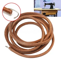 sewing belt leather leather belt treadle parts 183cm 316inch with hook for singerjones sewing machine home old sewing