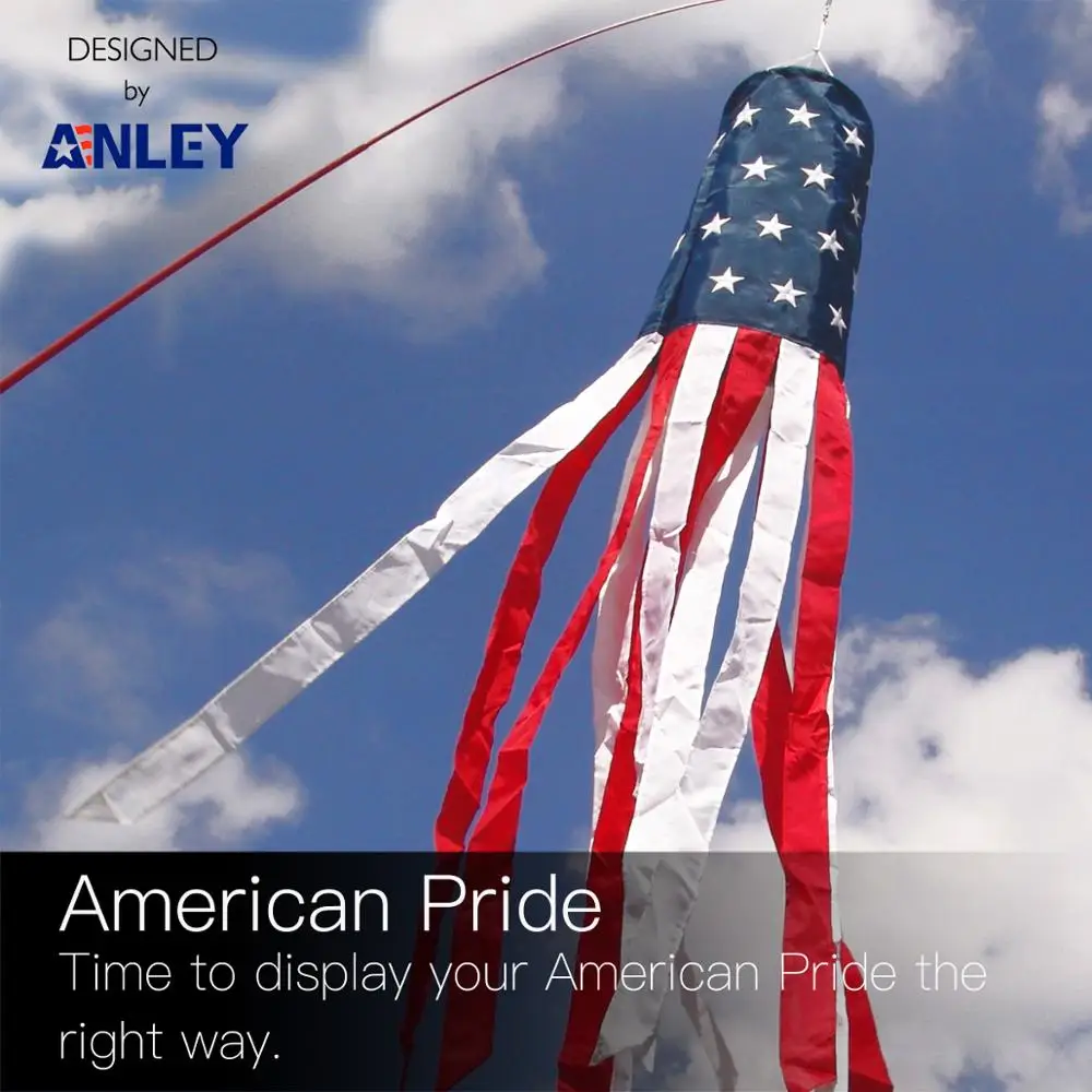 Anley 60 дюймов американский флаг США Windsock звезды и полосы патриотические украшения