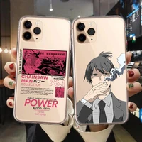 japan cartoon anime chainsaw man phone case for iphone 13 pro max xs max xr xs 11 12 pro 7 8 plus 6s soft silicone cover funda