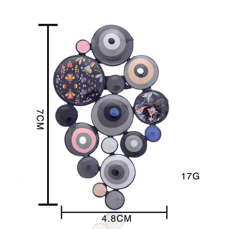 Винтажные популярные круглые геометрические броши высококачественные