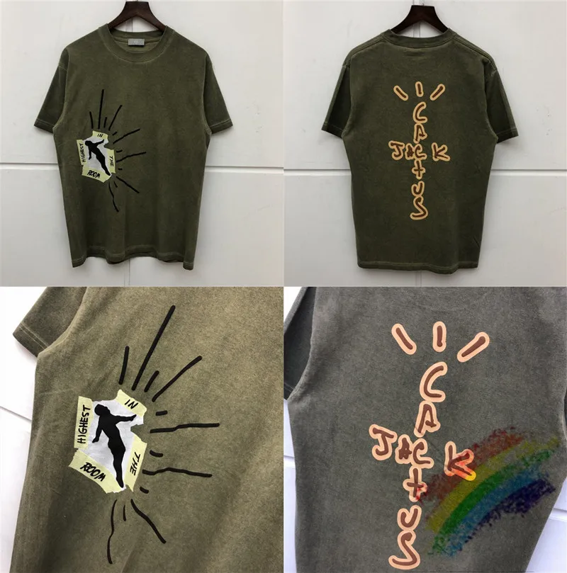 Футболка Astroworld с тревисом Скоттом КАКТУСОМ Джеком высочайшей в комнате для