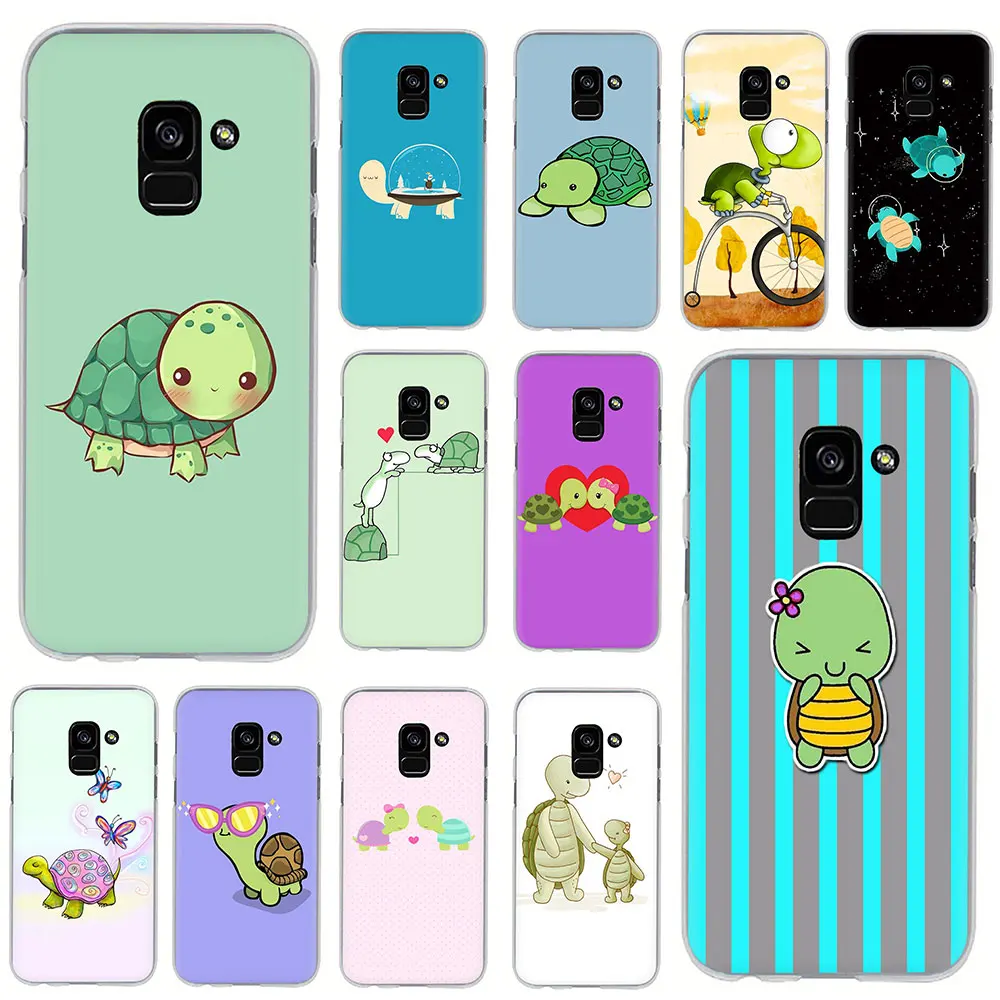 Жесткий чехол для телефона с изображением морской черепахи Samsung Galaxy A5 A6 A7 A8 A9 A10S A20S
