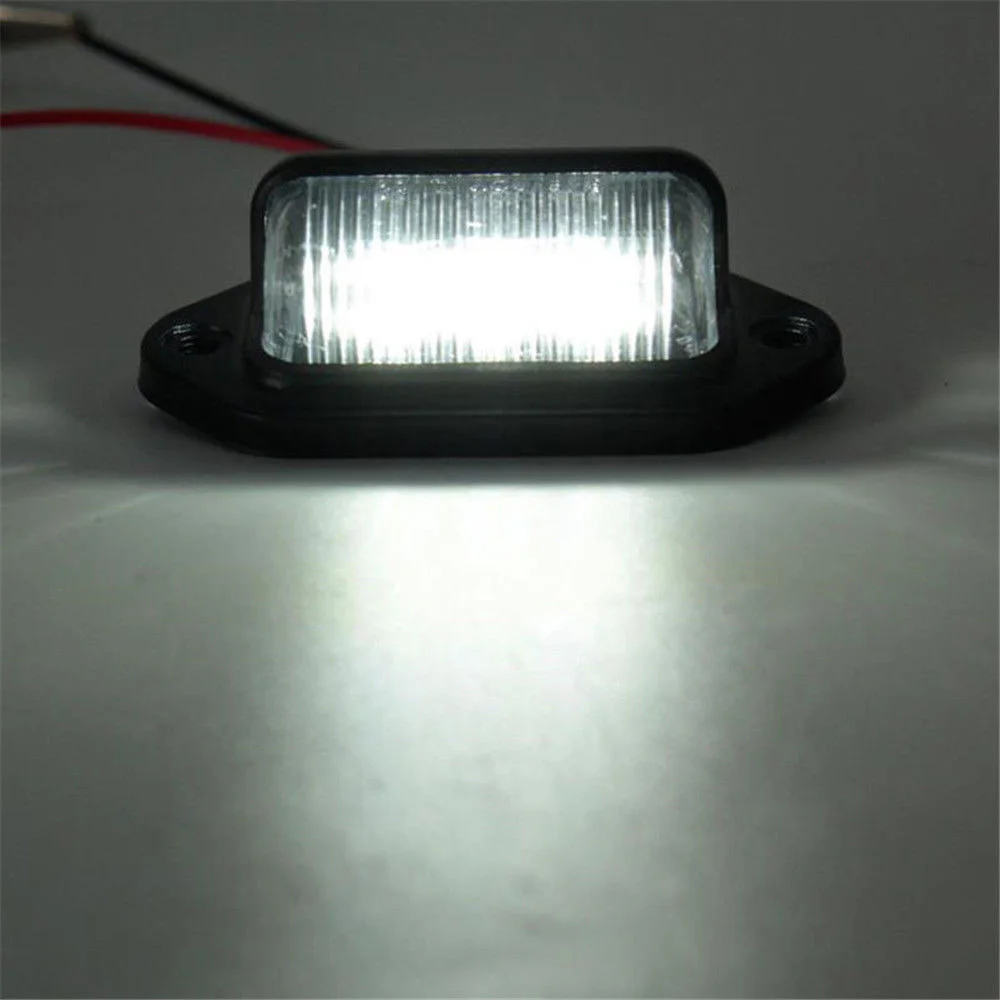 Комплект из 2 предметов 12-24V 6 светодиодный s номерной знак светильник номерного