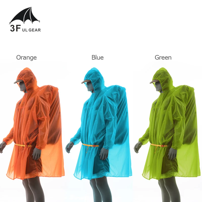 3F UL gear Открытый легкий длинный рукав Дождевик Пончо Куртка Водонепроницаемый рюкзак плащ для кемпинга hikingпутешествия