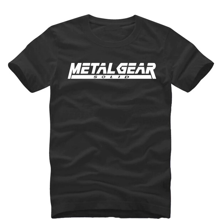 Мужская футболка с надписью Game MGS Metal Gear Однотонная принтом новая модель 2016