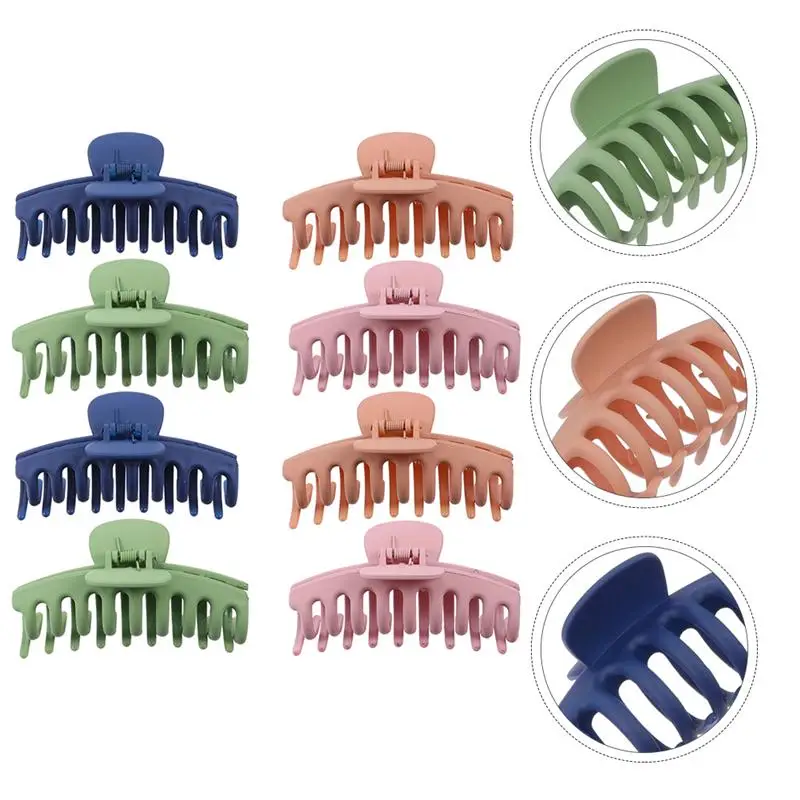 

8pcs Hair Claw Clips Jaw Clips Large Practical Hair Accessories Headdress Hair Clamps